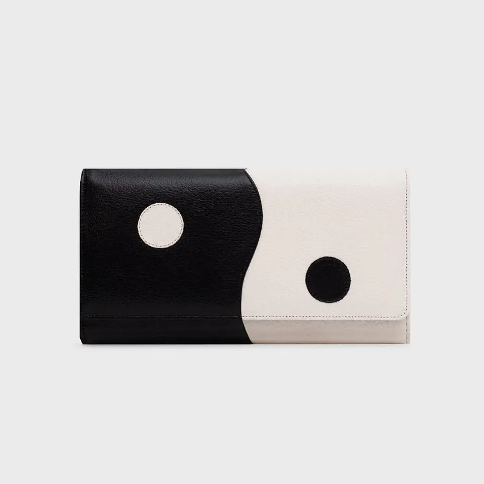 BILLETERA LARGA LUCKY YIN YANG HUESO NEGRO 1