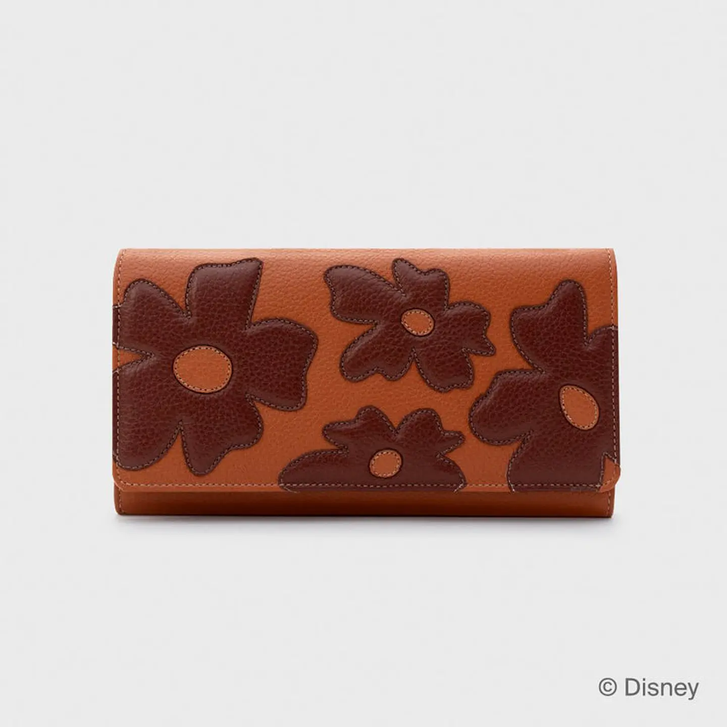 BILLETERA LARGA WILDWOOD HEART FLOWERS MARRÓN 1