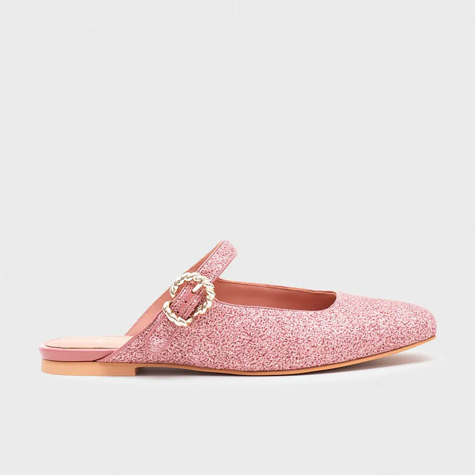 KENZA MULE FLAT ROSA 1