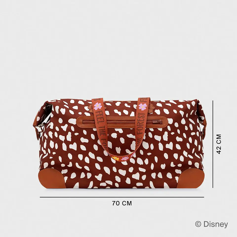 TRAVEL BAG BAMBI PRINT MARRÓN 2
