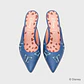 WILDWOOD HEART BUTTERFLIES MIDI CELESTE - Miniatura 2