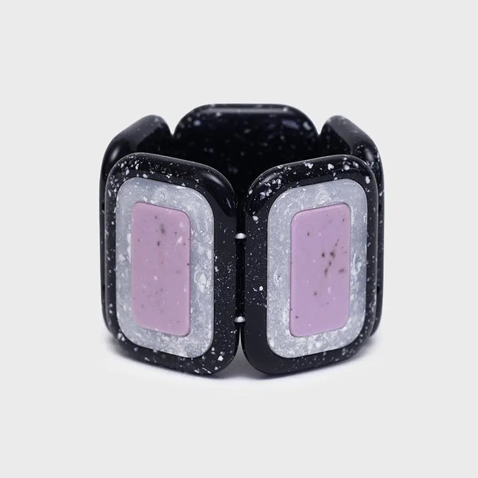 BRAZALETE CORDELIA NEGRO LILA BLANCO 1
