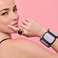 BRAZALETE CORDELIA NEGRO LILA BLANCO - Miniatura 2