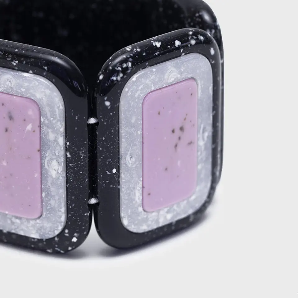 BRAZALETE CORDELIA NEGRO LILA BLANCO 3