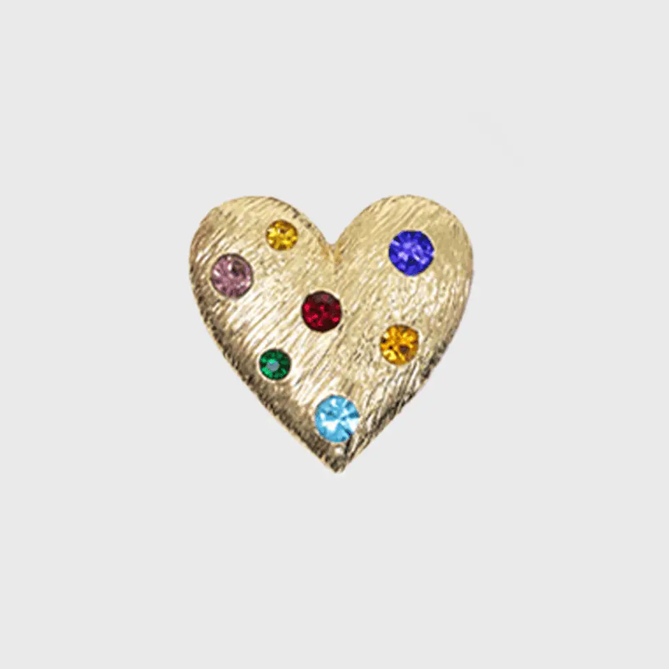 CORREA CORAZON CRISTALES DORADO 2