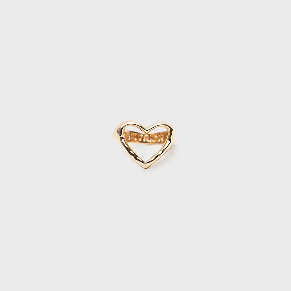 ANILLO CORAZON CORINA DORADO 2