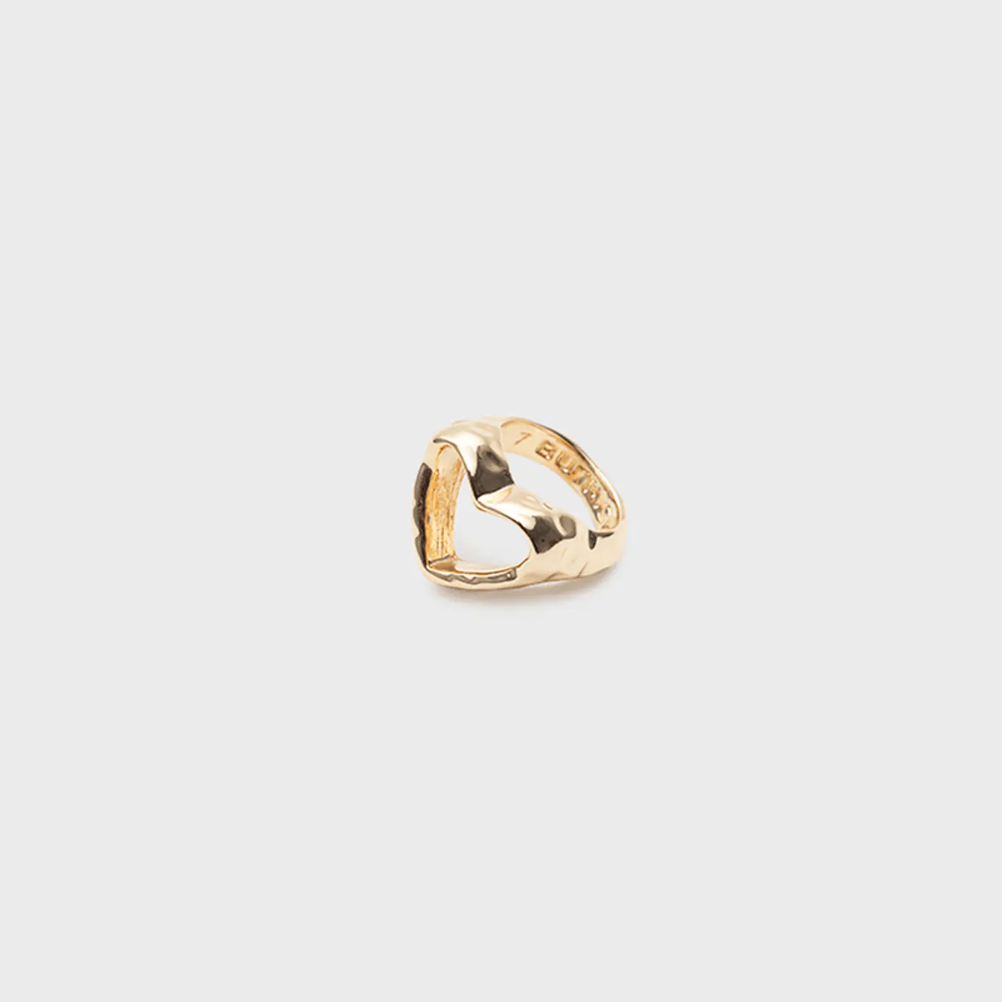 ANILLO CORAZON CORINA DORADO 3