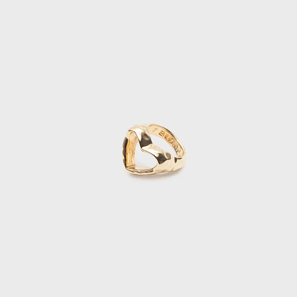 ANILLO CORAZON CORINA DORADO 3