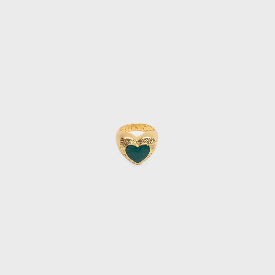 ANILLO CORAZÓN REMEDIOS VERDE 1