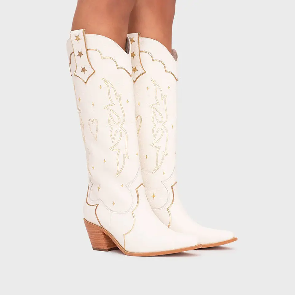 BOTA LUCKY SPARKLES HUESO 2