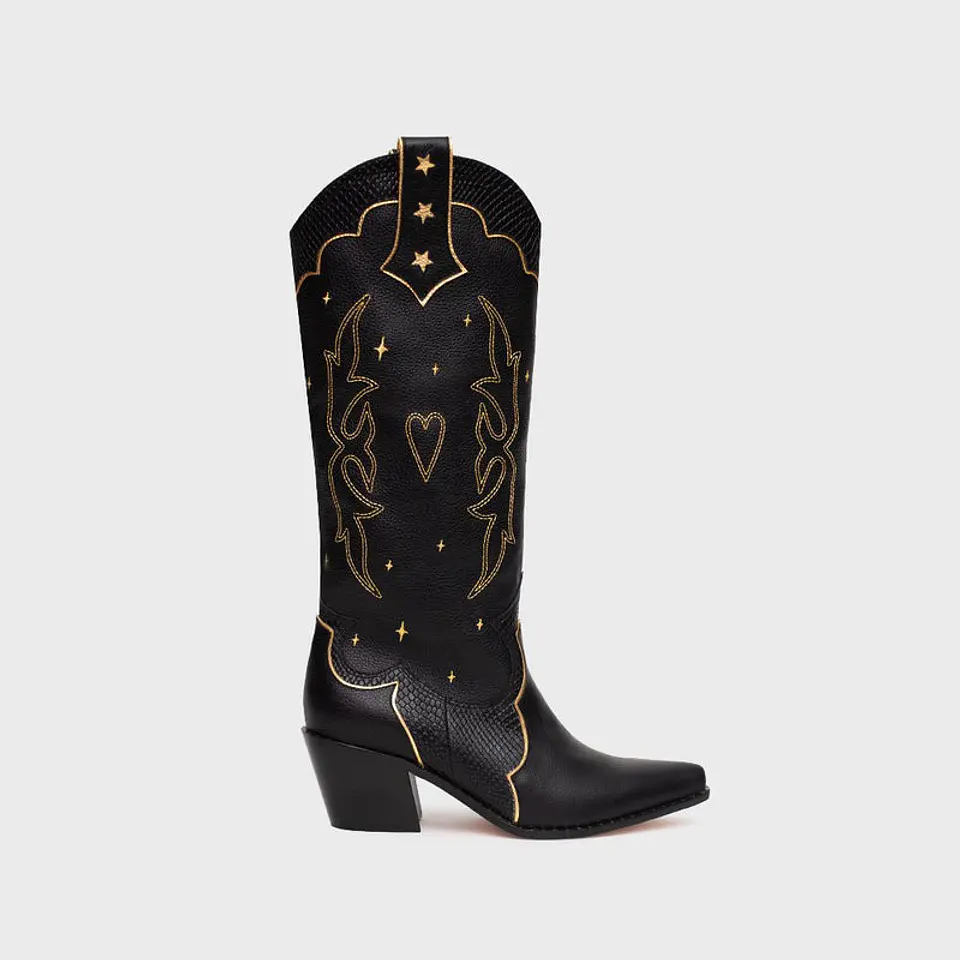 BOTA LUCKY SPARKLES NEGRO 1