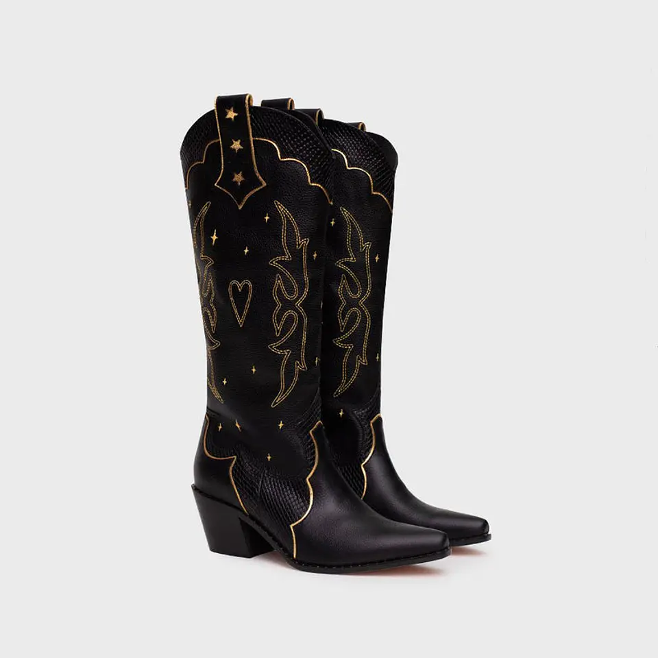 BOTA LUCKY SPARKLES NEGRO 2