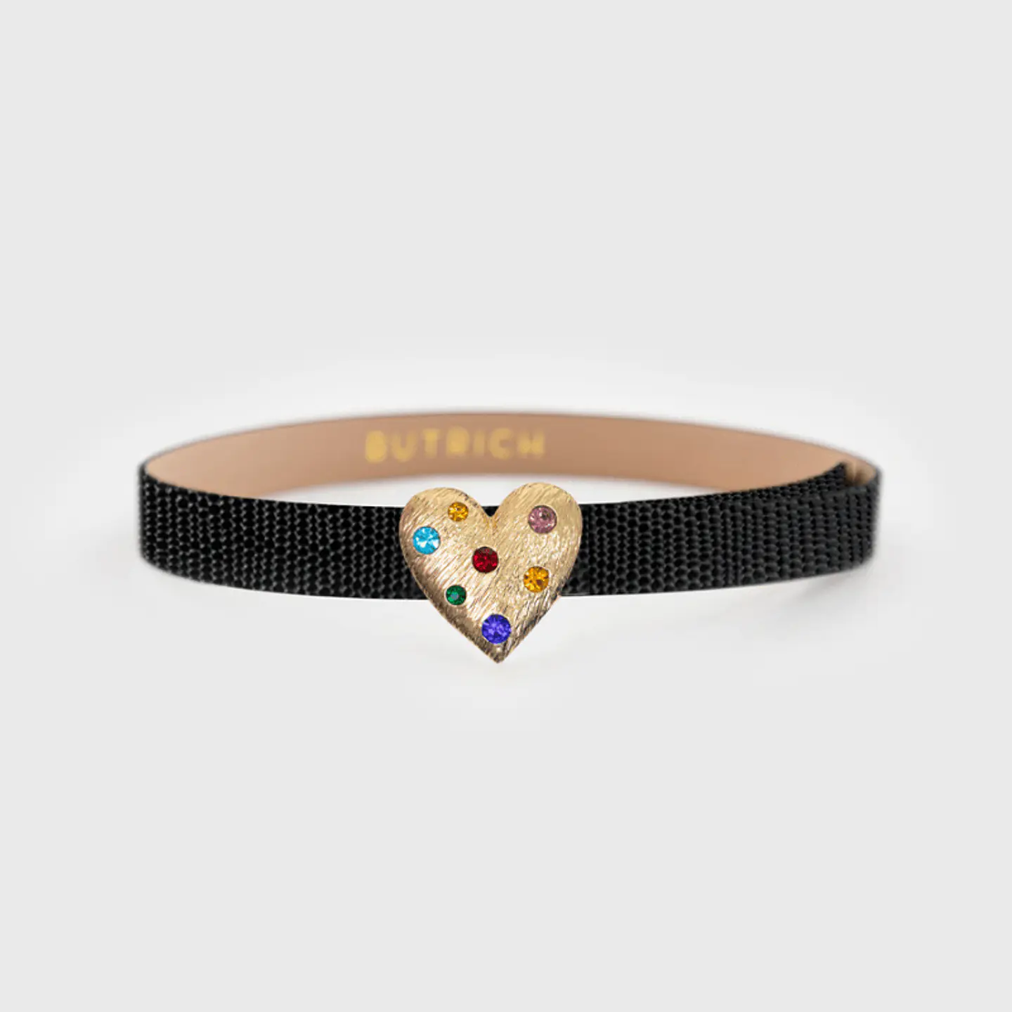 HEBILLA | CORAZON CRISTALES DORADO 1
