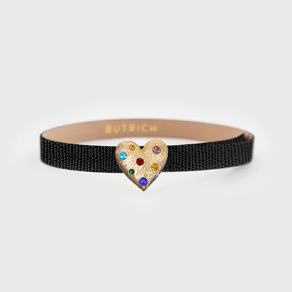 HEBILLA | CORAZON CRISTALES DORADO 1