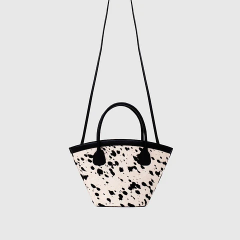 SASKIA TRAPEZE BAG HUESO NEGRO