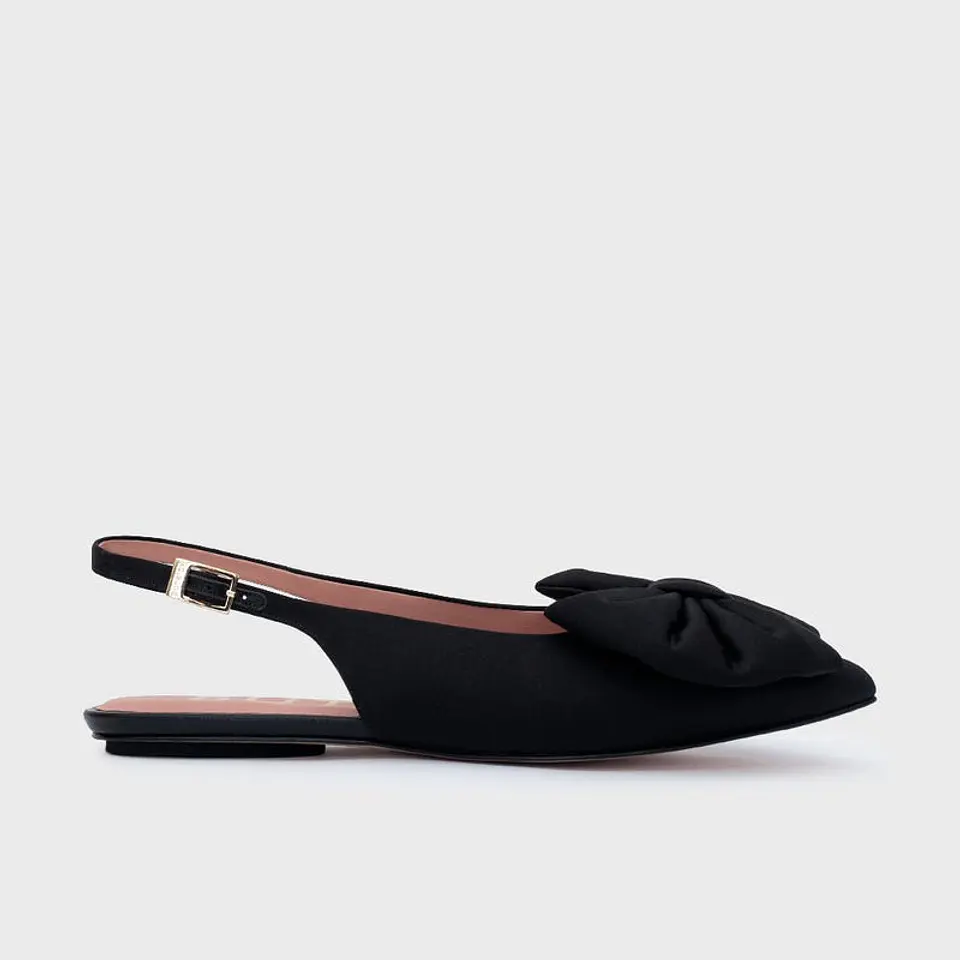 FEDERICA FLAT SLINGBACK NEGRO 1