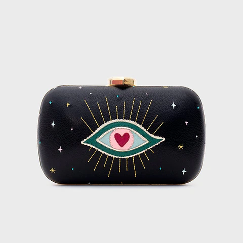 CLUTCH PILLBOX SHAZAM NEGRO