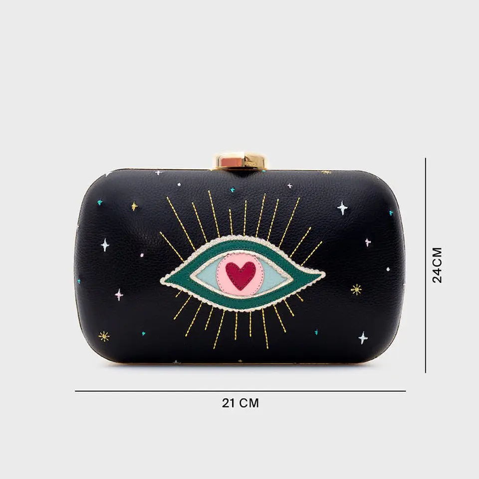 CLUTCH PILLBOX SHAZAM NEGRO 4