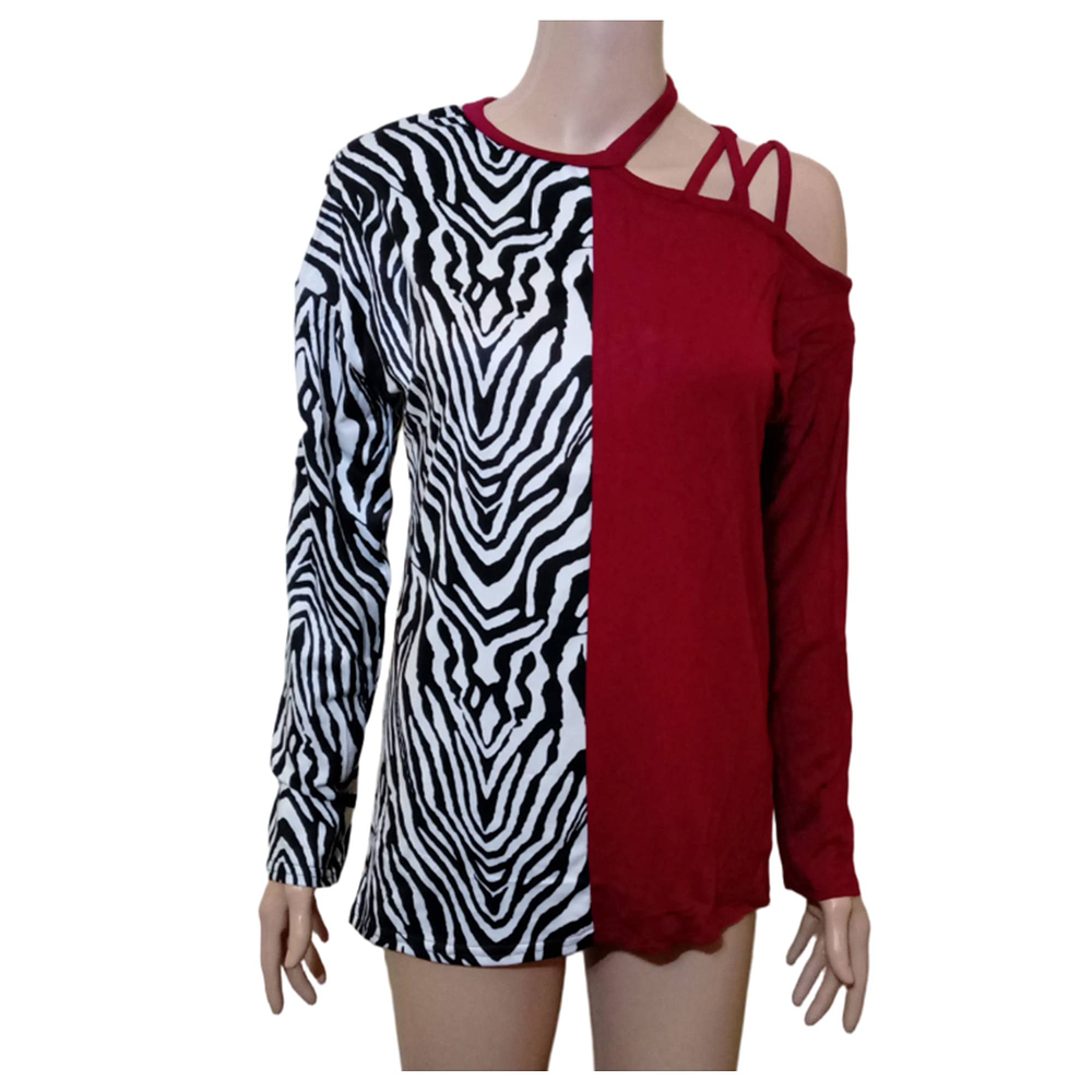 Polera Asimétrica Print Mujer