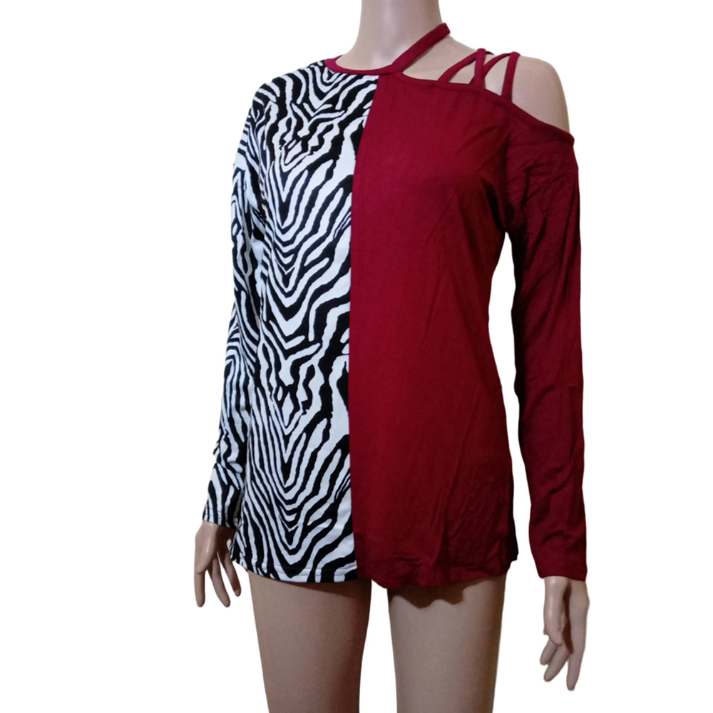 Polera Asimétrica Print Mujer