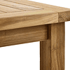 mesa cuadrada de madera de 31.5 pulgadas con acabado de aceite de teca – mesa rústica para comedor al aire libre patio – perfecto para entretenimiento al aire libre – ideal para el patio, porche front