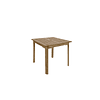 mesa cuadrada de madera de 31.5 pulgadas con acabado de aceite de teca – mesa rústica para comedor al aire libre patio – perfecto para entretenimiento al aire libre – ideal para el patio, porche front