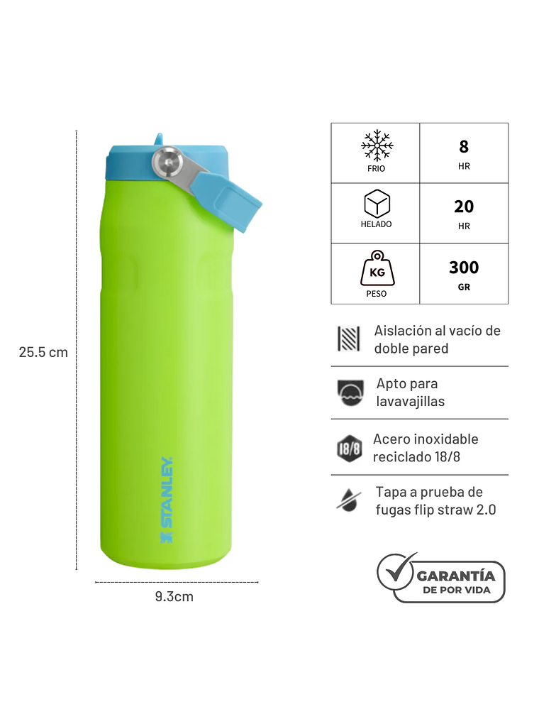 AEROLIGHT FLIP STRAW BRIGHT LIME 710 ML 3