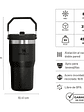 FLIP STRAW TUMBLER 591 ML BLACK - Miniatura 4