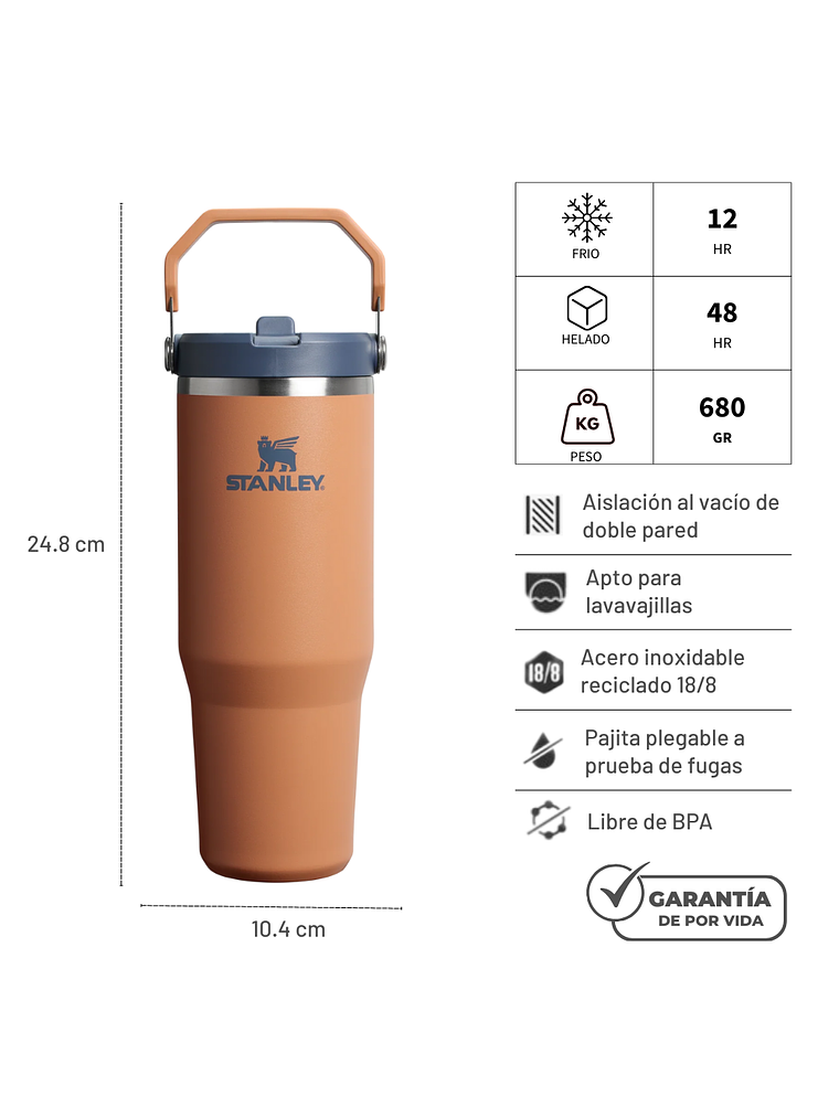 FLIP STRAW TUMBLER TOAST 887 ML 4