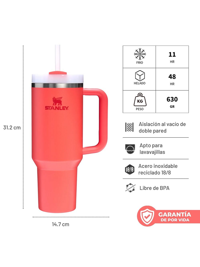 QUENCHER H2.0 ADVENTURE HOT CORAL 1.18 LTS 3
