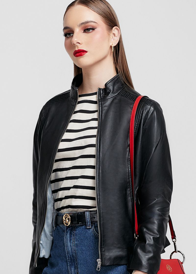 CASACA DE CUERO CON DIFERENTES TEXTURAS 1