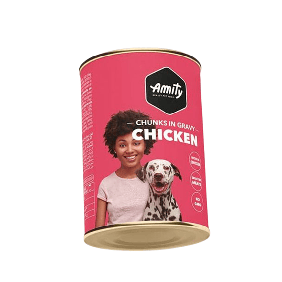 AMITY CHUNKS CHICKEN ADULT DOG WET FOOD 415GR 1