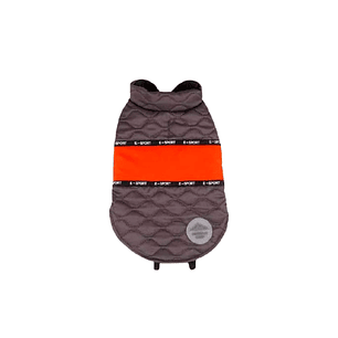 PARKA DIAMOND GRIS FRANJA NARANJA XL