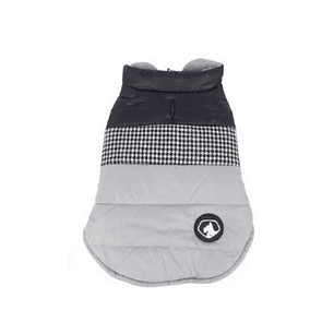 CHAQUETA CON CUADROS GRISES S