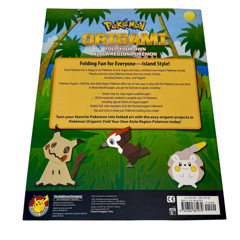 Pokémon Origami: Alola Region - Libro de Actividades 3