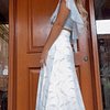 Falda Blanca con Brillos plateados