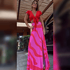 Maxi Falda Cebra FUCSIA/ROJO