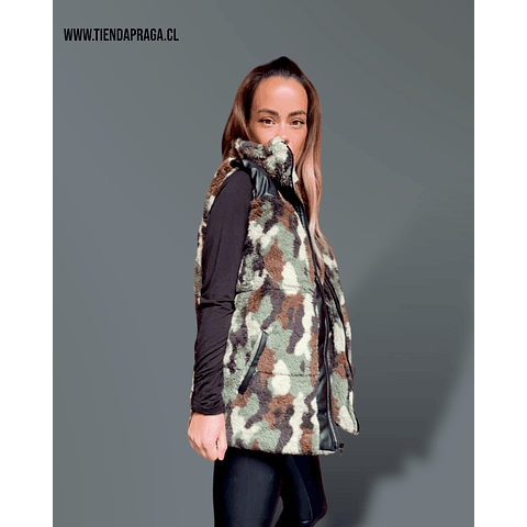 Puffa ALONDRA Camo/Cuerin