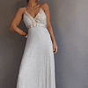 Maxi Vestido INDI PLATEADO