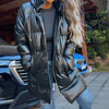 Puffer Jacket Larga Beige y Negra