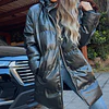 Puffer Jacket Larga Beige y Negra