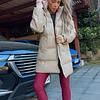 Puffer Jacket Larga Beige y Negra