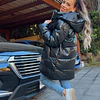 Puffer Jacket Larga Beige y Negra