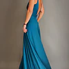 Maxi vestido nudo Lauren PETROLEO