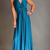Maxi vestido nudo Lauren PETROLEO