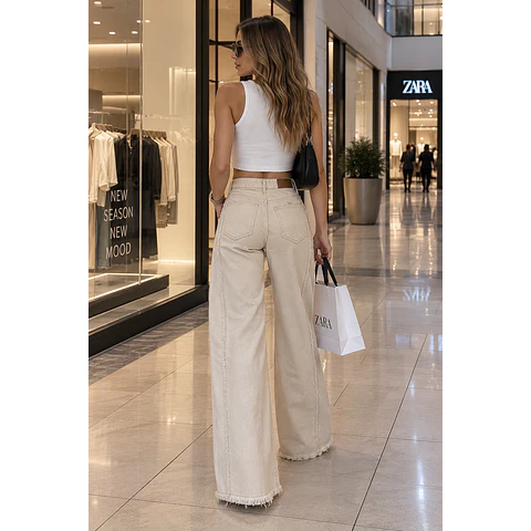 Jeans Palazzo  Crudo