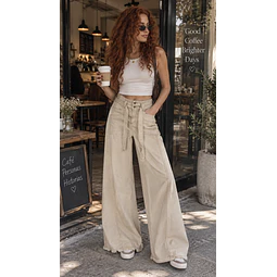 Jeans Palazzo  Crudo con Lazo