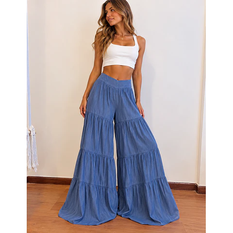 Pantalón Palazzo Volantes