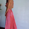 Vestido Multiforma Plisado Fucsia