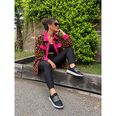 Camisón tipo chaqueta animal print 